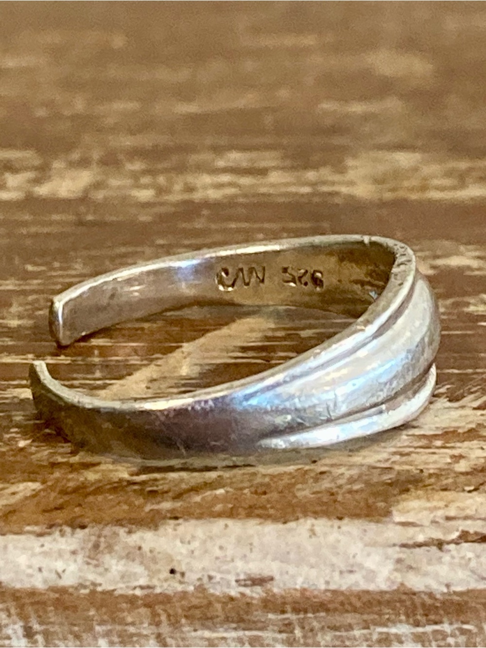 925 Silver Toe Ring Minimalist Sterling Open Band - Picture 4 of 14